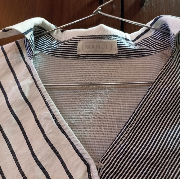 Stylish striped linen crop top( size L) - Picture 9 of 11